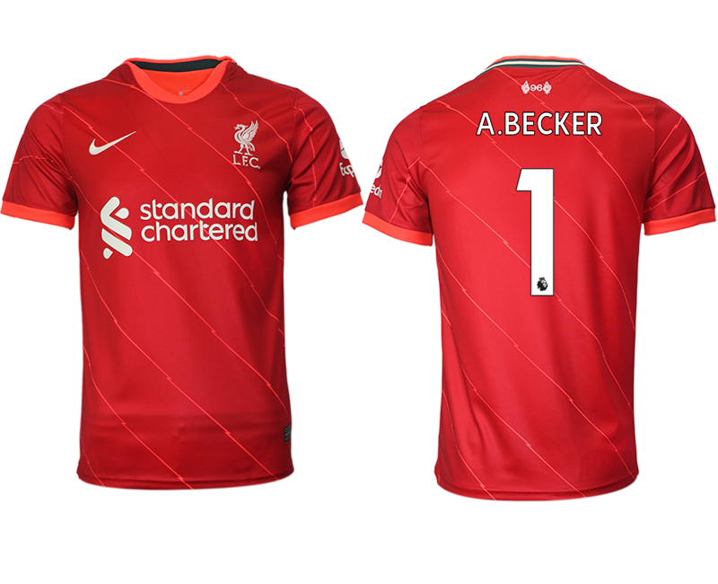 Men 2021-2022 Club Liverpool home aaa version red #1 Soccer Jersey->liverpool jersey->Soccer Club Jersey